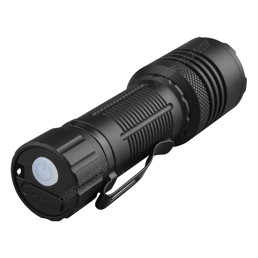 STARYNITE 2024 Новое поступление алюминиевый белый лазерный 18650 перезаряжаемый светодиодный фонарик