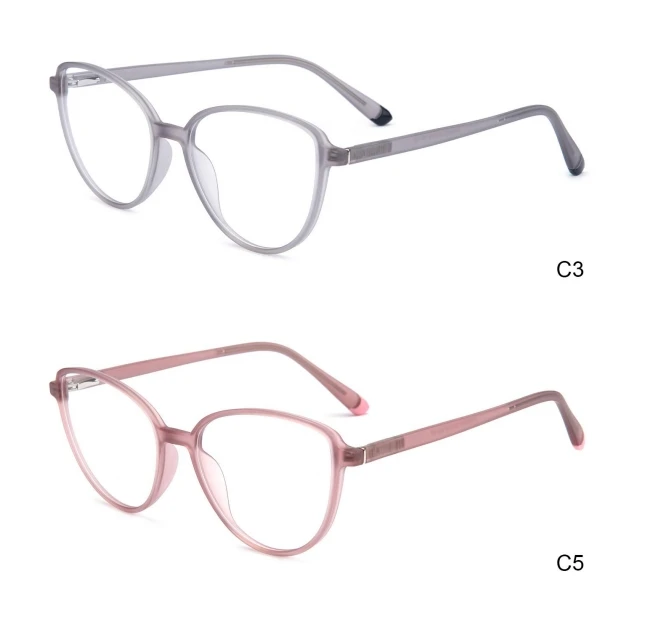 New Fashionable Full Frame TR86 Plain Glasses with Trendy Multi-Color Eyeglass Frame Custom Printed Pattern Type