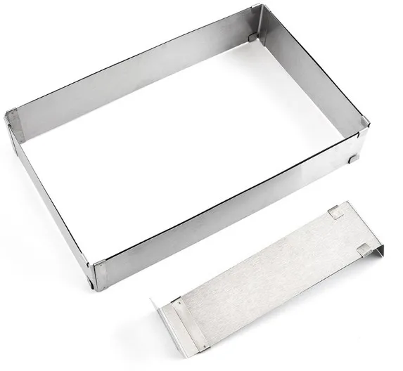 Stainless steel adjustable square mould cake cutter for baking