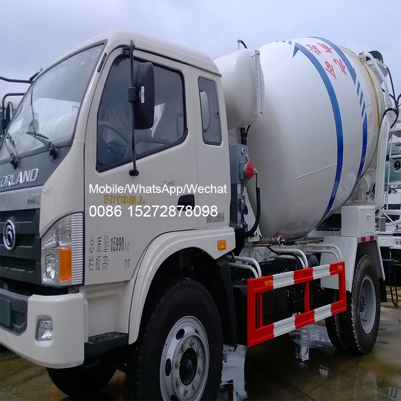 FOTON FORLAND 4x2 4x4 RHD 5m3 Concrete Agitator Cement Mixer Truck Concrete Mixer Truck For Sale