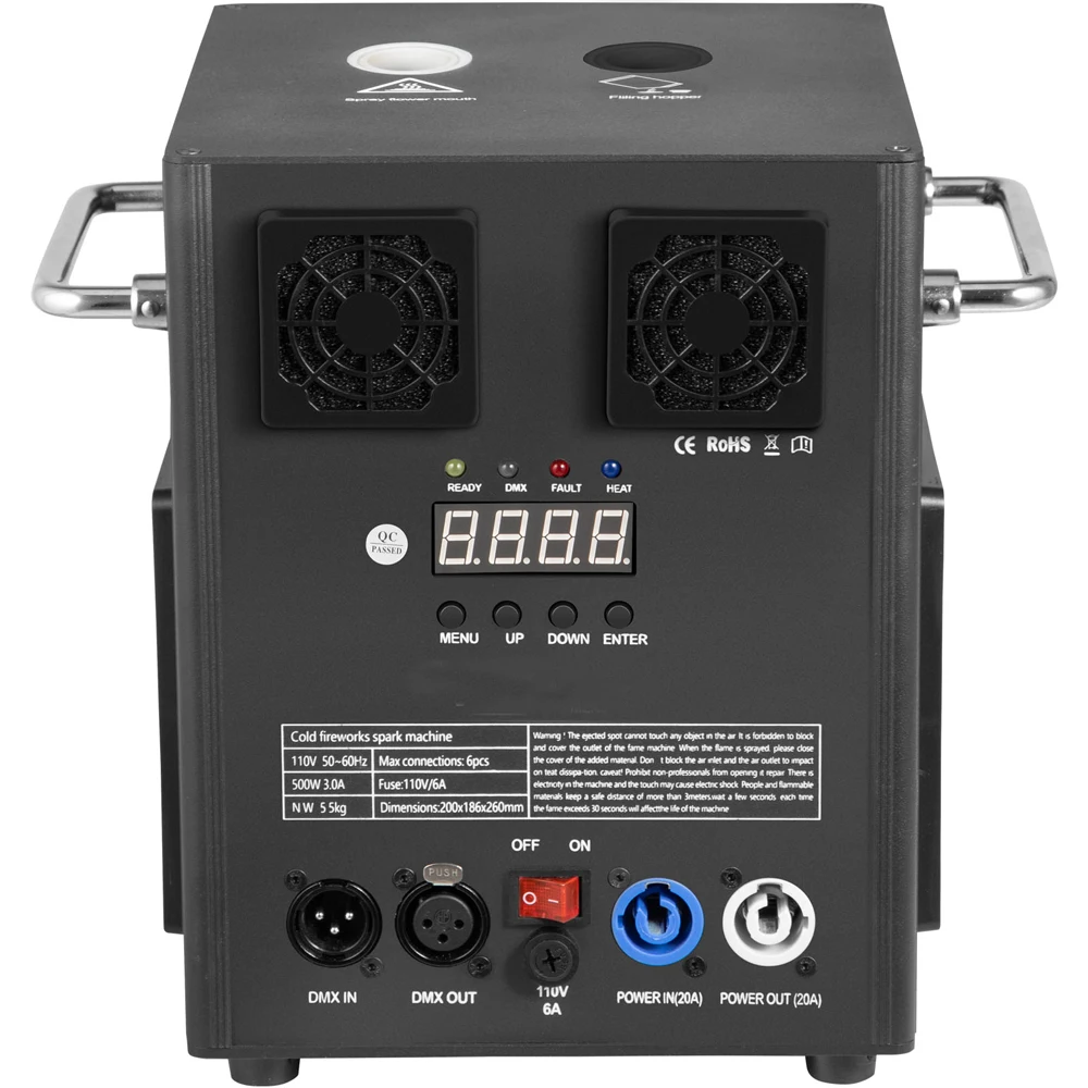 600W Electronic Firework DMX Stage Spray Machine Cold Fountain Spark Machine with Remote Control SPARK FIRE MACHINE