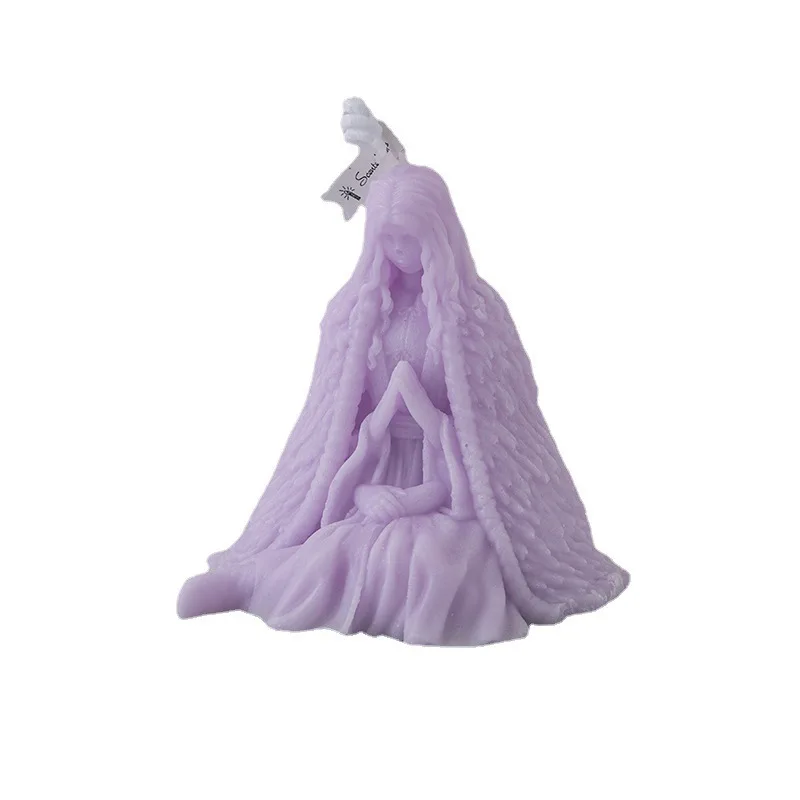 light color series Ghost candle, Cute Halloween Ghost Shaped Scented Candle Spooky Decoration White Soy Wax for Halloween Table