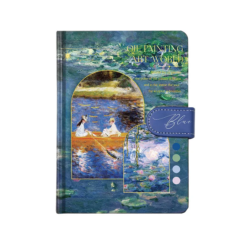 Famous painting planner vintage oil painting Magnetic Buckle Notebook College 3D Inner pages Van Gogh Hardcover Notebook