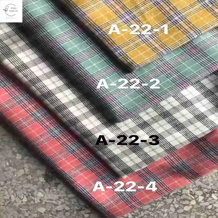 Hot selling warehouse TC yard dyed grid brush fabric stock fabric in China