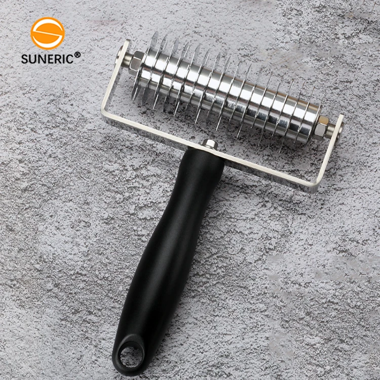 Wholesale manual stainless steel pastry lattice cutter wheel docker pie tools pizza dough roller