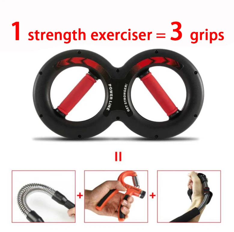 Arm strength training device figure 8 shape arm trainers spring power twister exercise the