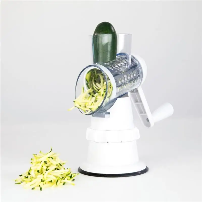 3 Blade Gear 3 in 1 Big Spiral Kitchen Shredder Multifunctional Manual Chopper Slicer Vegetable Cutter OPP Bag/color Box
