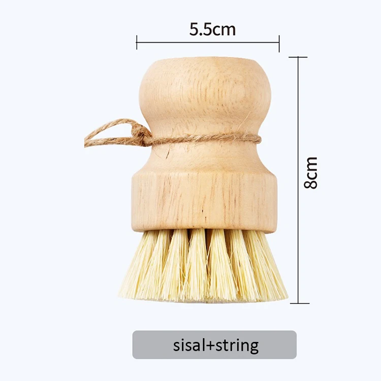Natural Wood Cleaning Brush Dish Washing Brush Tool Wooden Dish Scrubber Brush