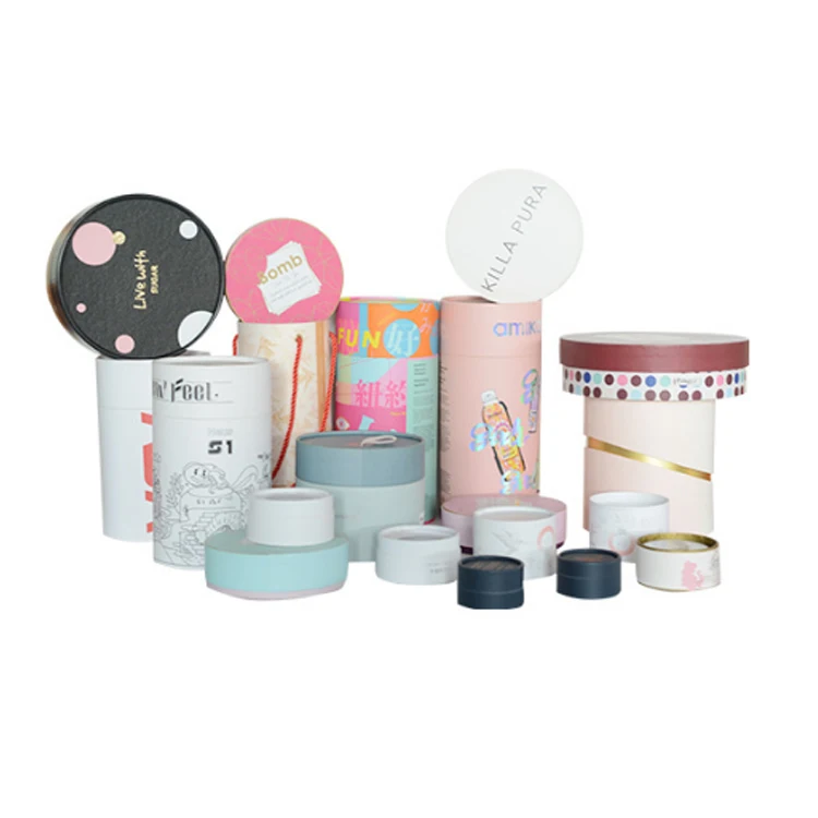 paper tube with glass jar eco friendly paper tube packaging cosmetic packaging box paper tube