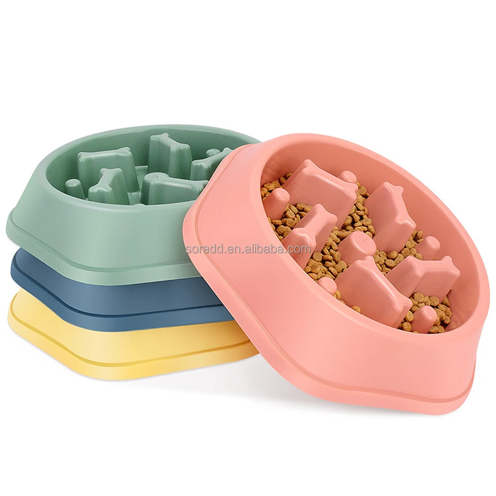 Hot Sales Non Slip Anti Gulping Anti-Choking Puzzle Maze Healthy Eating Stop Bloat Pet Dog Food Feeding Slow Feeder Bowl Dishes