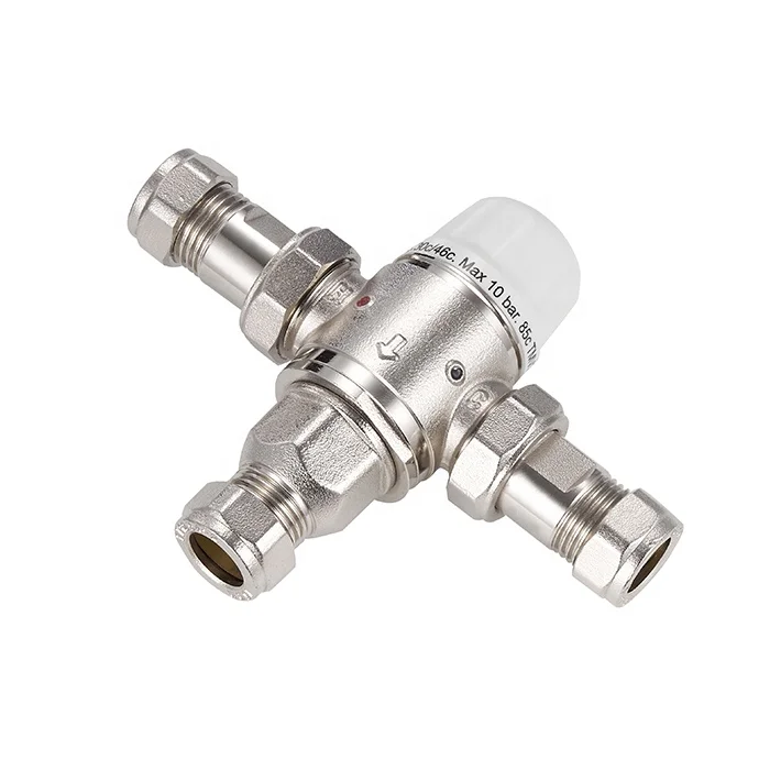 High Quality Sanitary Ware brass hot cold water temperature control valve Thermostatic Mixing Valve