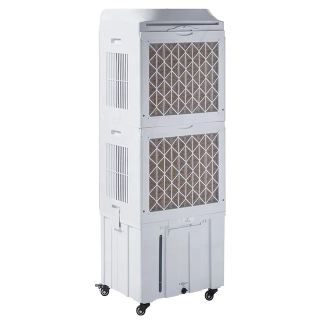 Three side air inlets low noise portable air conditioning evaporative air cooler with 45L large detachable water tank