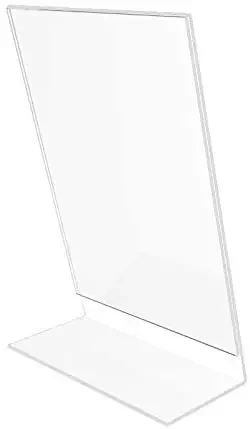High Quality Table Card 8.5X11 Tilt Transparent Dustproof Acrylic Display Stands