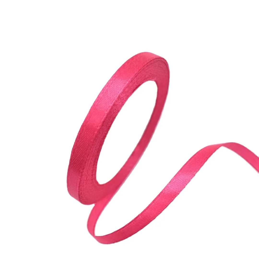 HFT High Quality Factory Supply Polyester Satin Ribbon Roll Colored Satin Ribbons Single & Double Face Ribbons for Gift Wrap