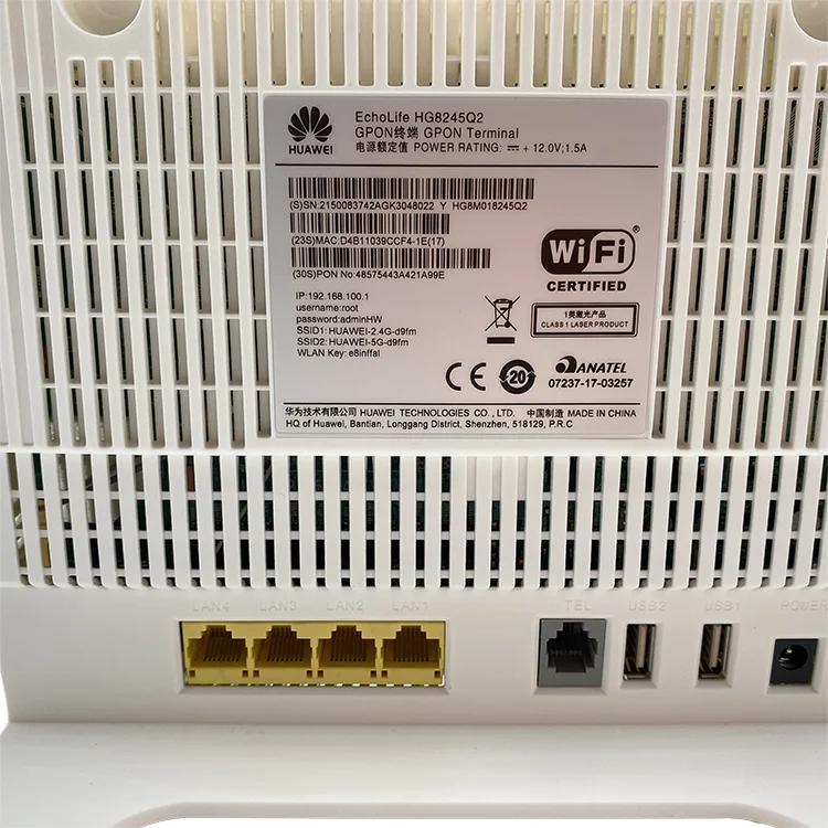 Huawei Hg8245q2 2.4g/5g Wifi Gpon Ont Modem Huawei Hg8245q2 2pots 4ge Dual Band Wifi Usb Ont