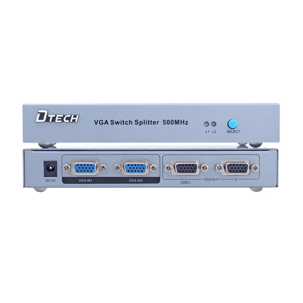 
DTECH high quality 500MHZ HD VGA SWITCH splitter 2*2 2ports 