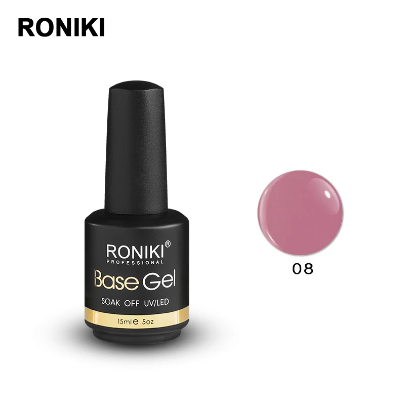 RONIKI Camouflage Nail Rubber Base UV Gel Polish Wholesale Private Label Colors Rubber Base Coat