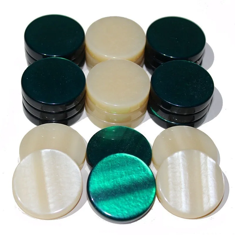 Multiple Color Mother of Pearl Effect Resin Checkers Luxury Checker Sets Anti-Scratch Backgammon Game Chips