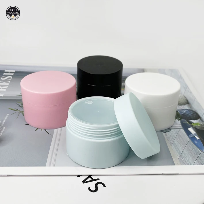Luxury Small 3g 5g 10g 15g 30g 50g 100g 4oz Pp Matte Frosted White Round Plastic Packaging Container Cream Cosmetic Jar