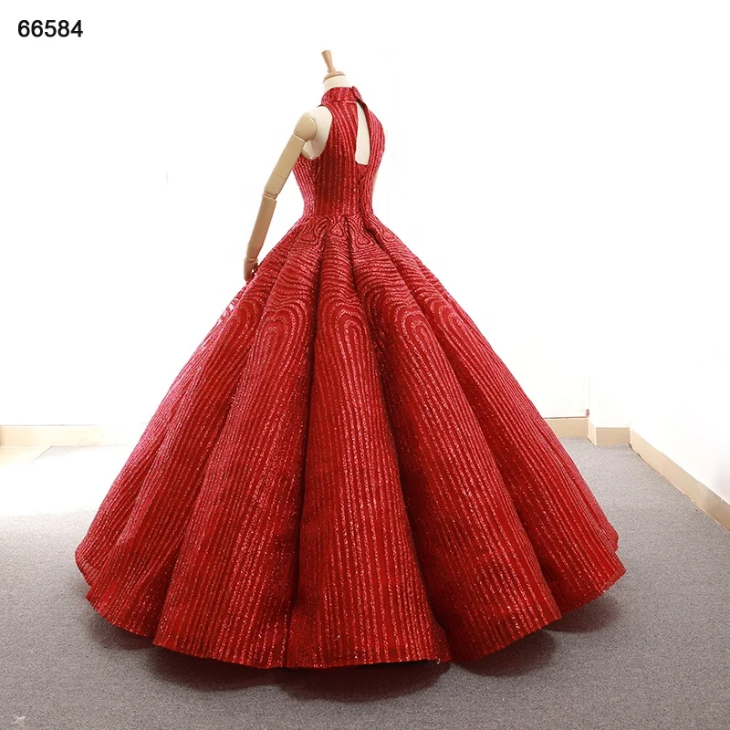 Jancember RSM66584 2021 New 12 Years Old Girls Newest Style Red Elegant Vintage Bridal Wedding Gown