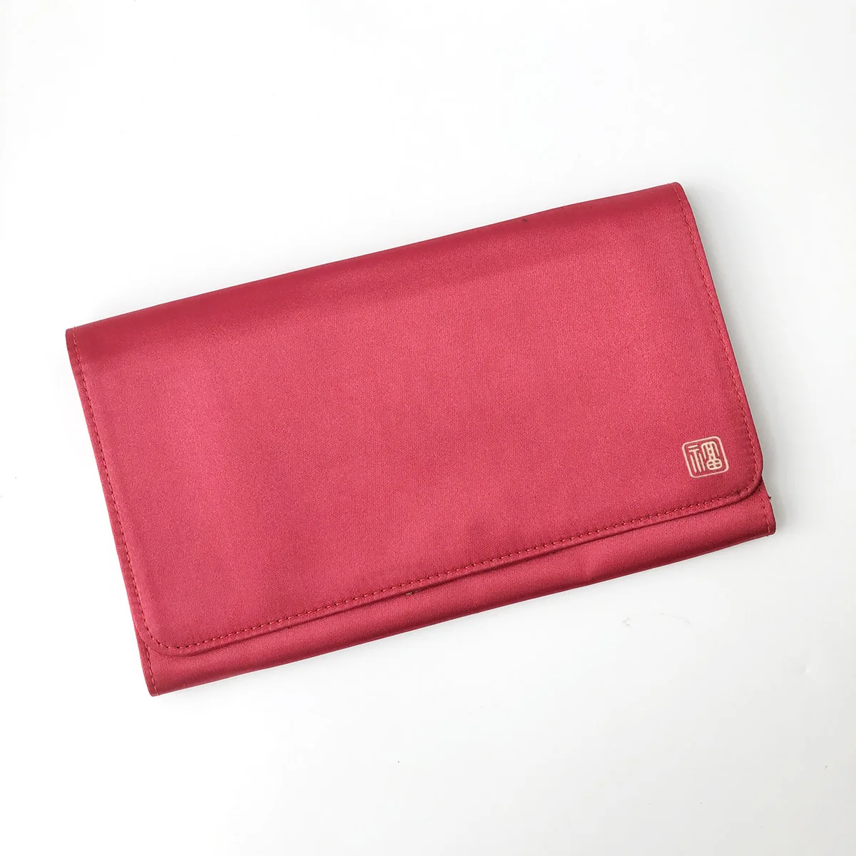 Custom Logo Print Chinese Satin Red Envelopes Chinese Traditional New Year Red pouch Hong Bao Gift Ang-pau Ang Pow Lai see Bag