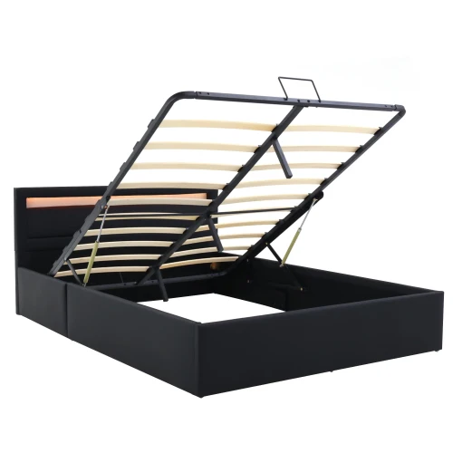 Single bedroom furniture frame with led light solid wood king bed double on the head elegant luxury pretty furniture modern