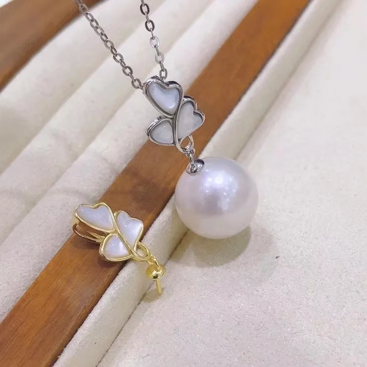 920P 11-12 мм настоящее ожерелье из натурального пресноводного жемчуга с 925 пробы серебром с позолоченным кулоном