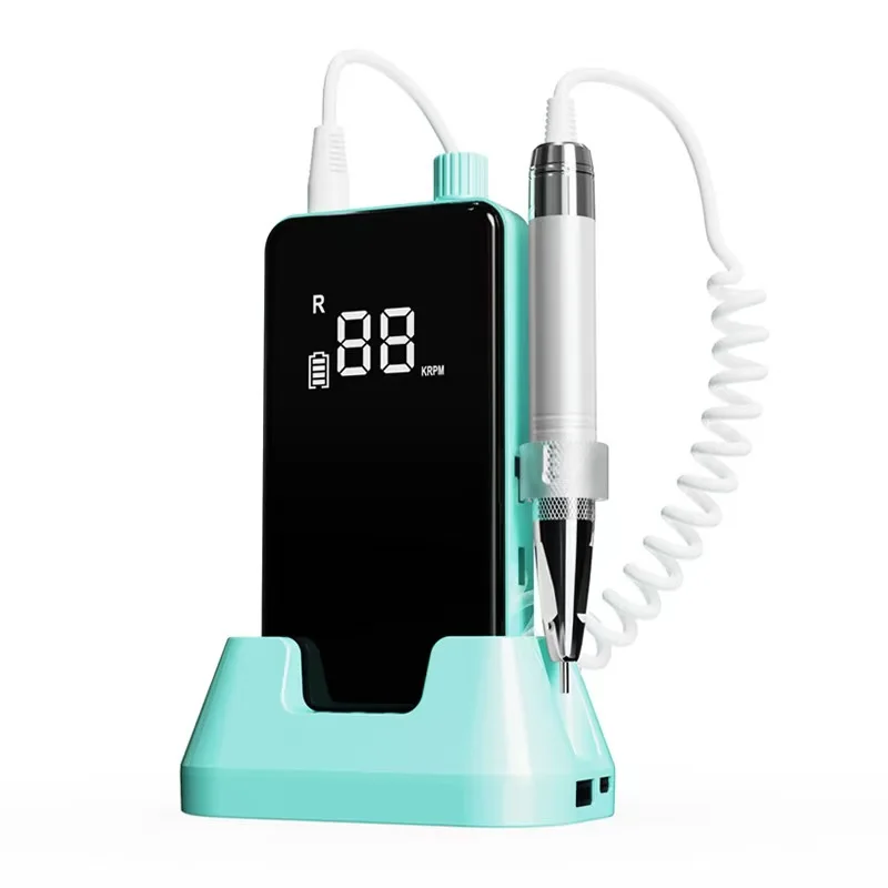 Professional Nail Drill 40000RPM Wireless Strong Portable Brushless Nail Drill Handpiece Cordless Electric Nail Drill Machine