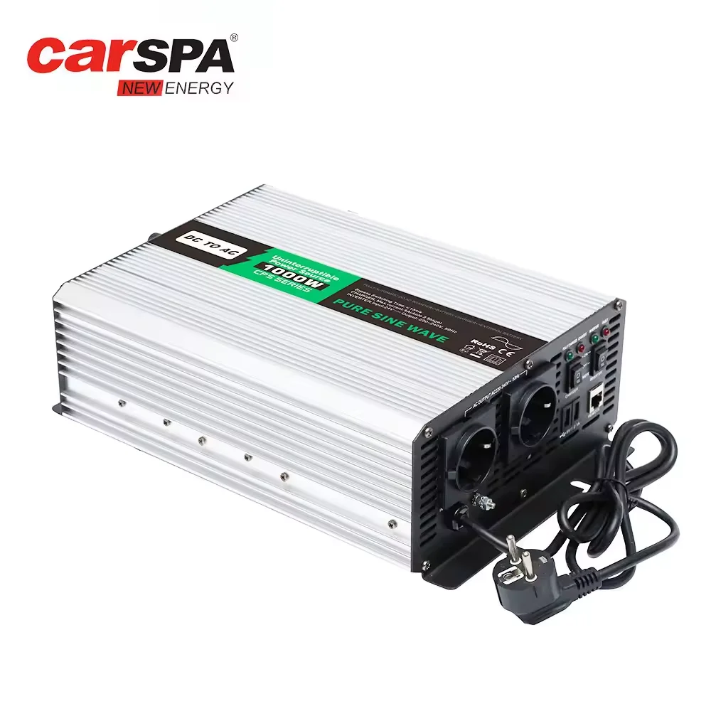 2000w pure sine wave power inverter with charger DC AC off-grid power inverter USB interface for home use with charging function