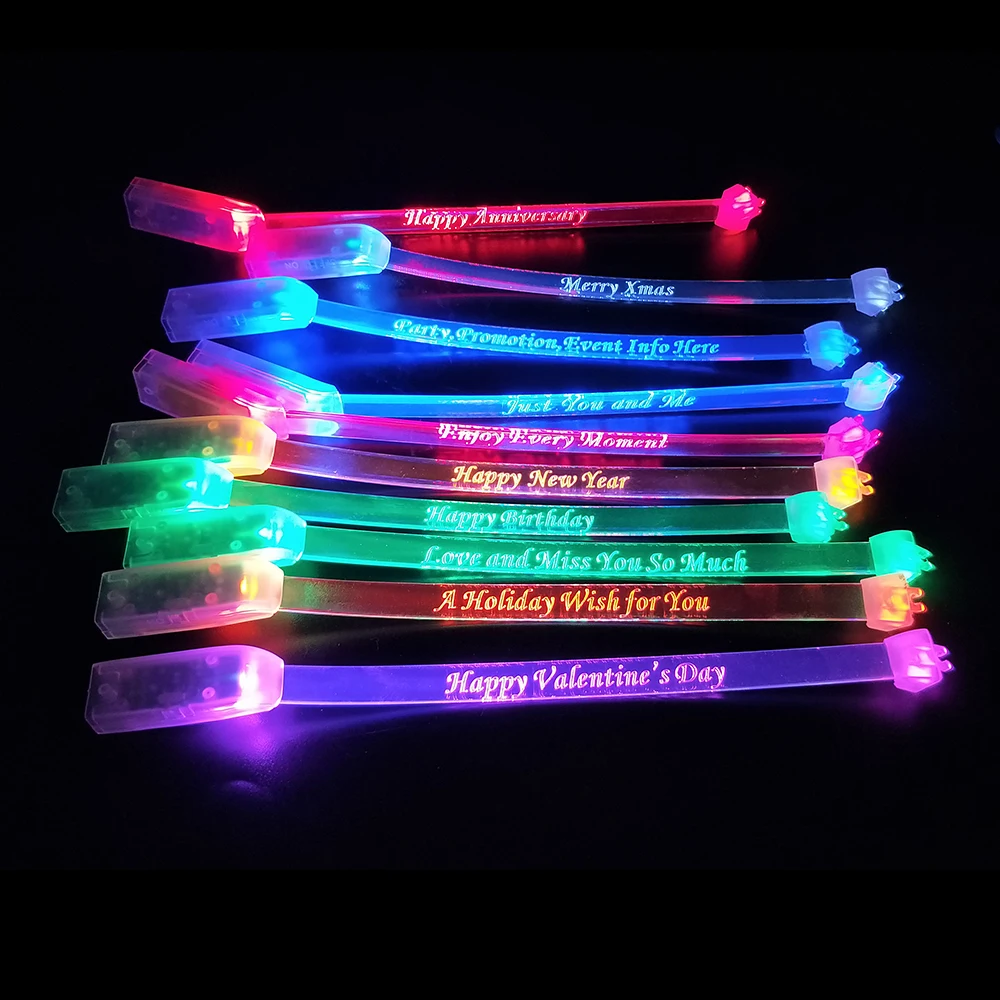 Christmas Halloween Custom Logo Party Concert Sound Motion Activated Rave Glow LED Light Up Flashing Bracelet Wristbands