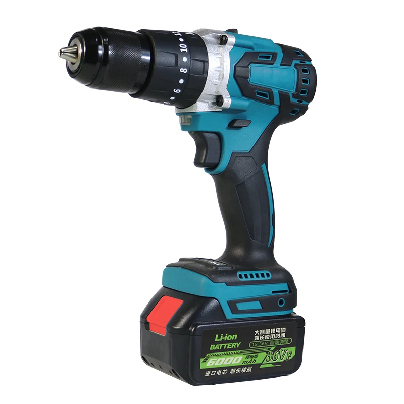 21V Electric Cordless Drill  Lithium Rechargeable Brushless Electric Impact Drill for Makita 21V Battery