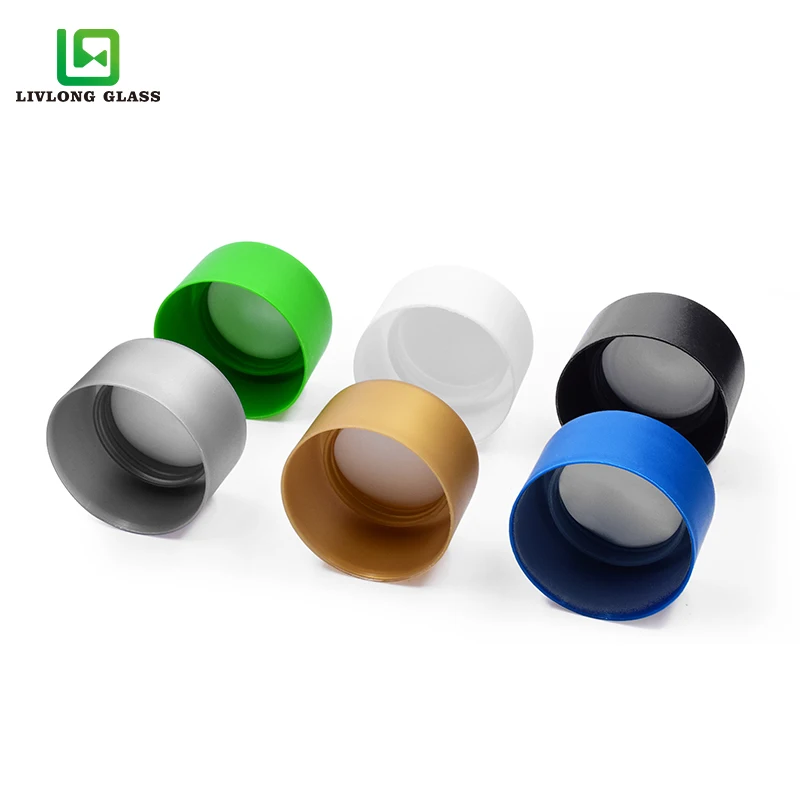 Wholesale 500ml 16OZ clear round voss drinking glass water bottle with screw CAP