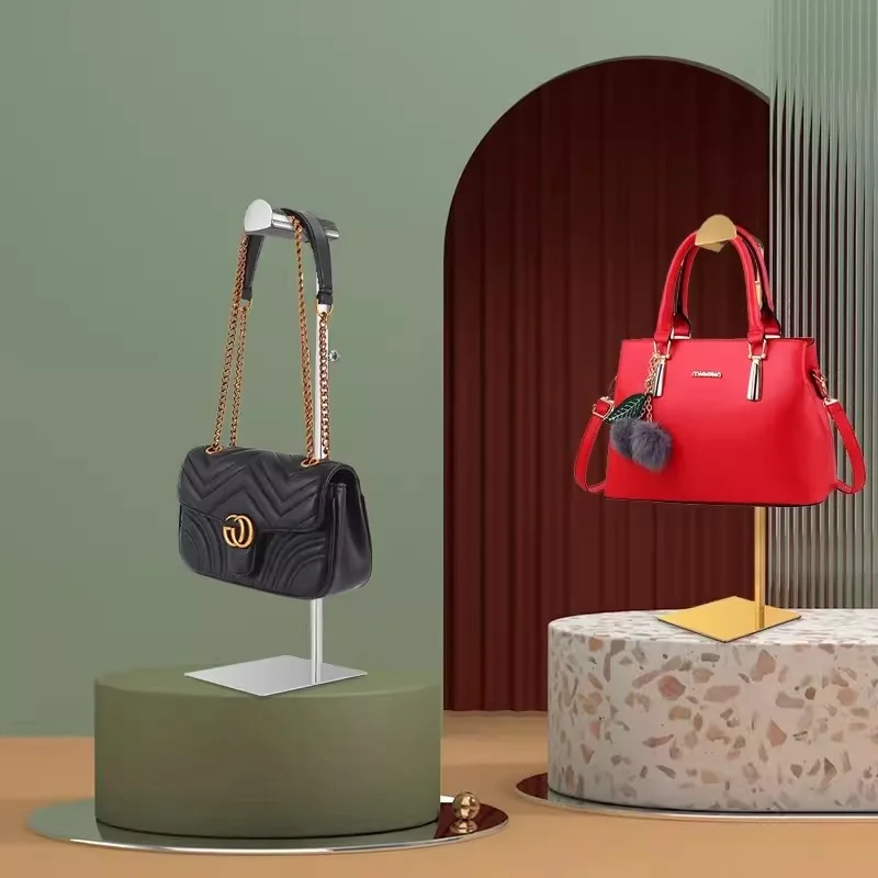 Luxury Women Bags Display Rack For Handbag  Bag Stand For Retail Ladies Metal Women Handbag Display Stand For Shop