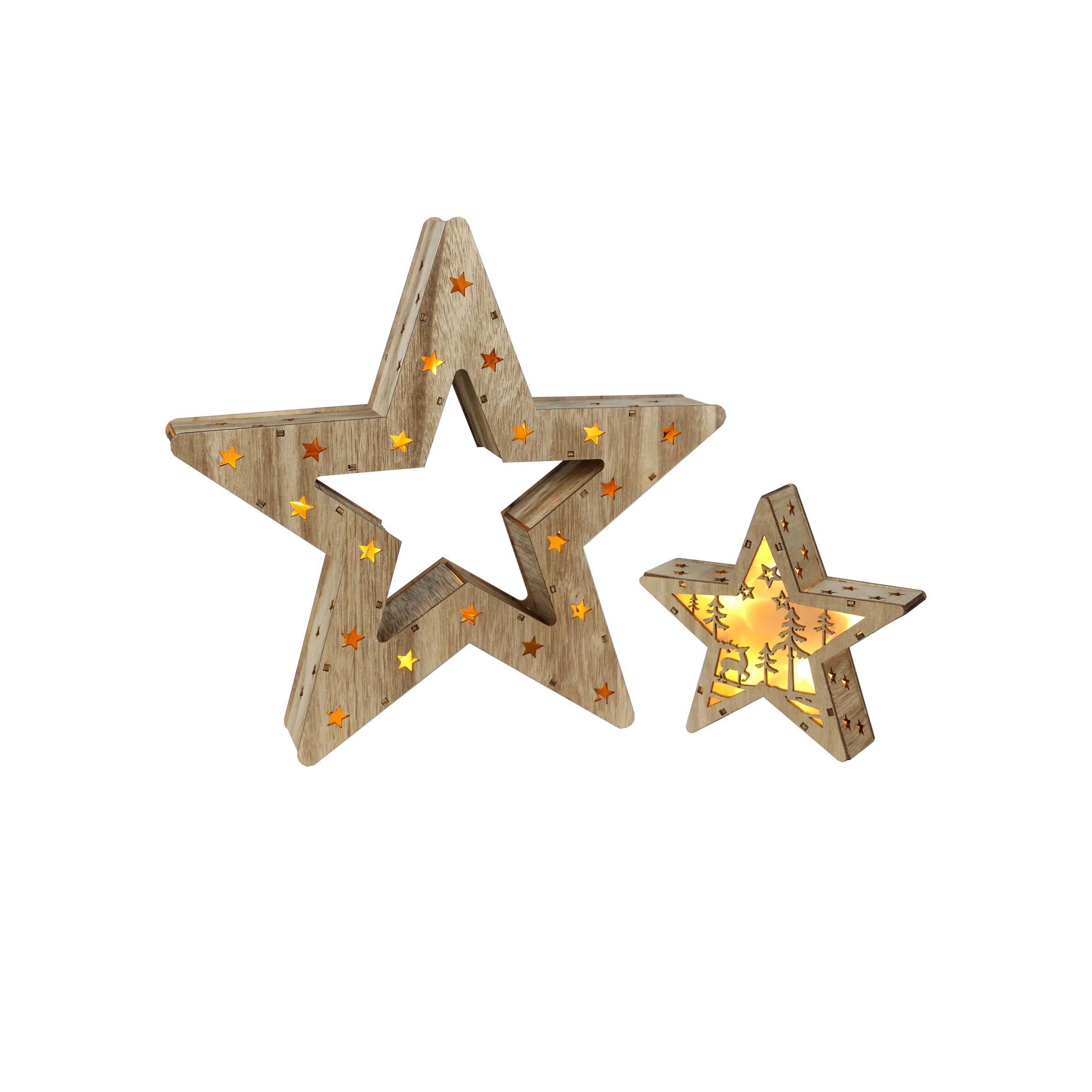 Новая звезда освещение LED рождественское внутреннее украшение Деревянный 2 в 1 стол и спальня свет