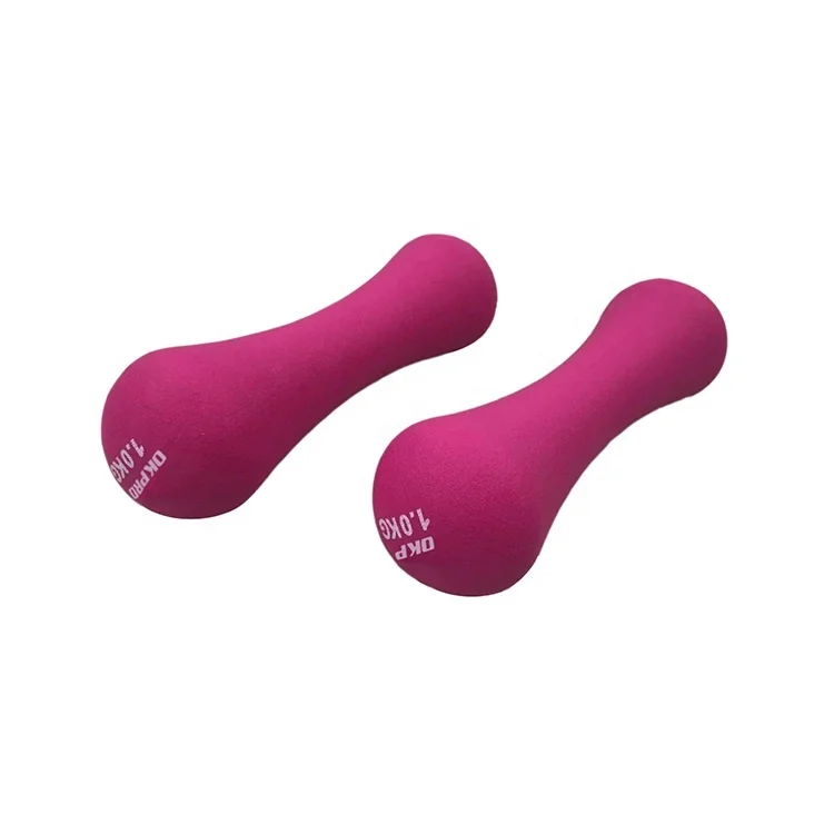 Gym Fitness Colorful Bone Shape Neoprene Dumbbell For Women