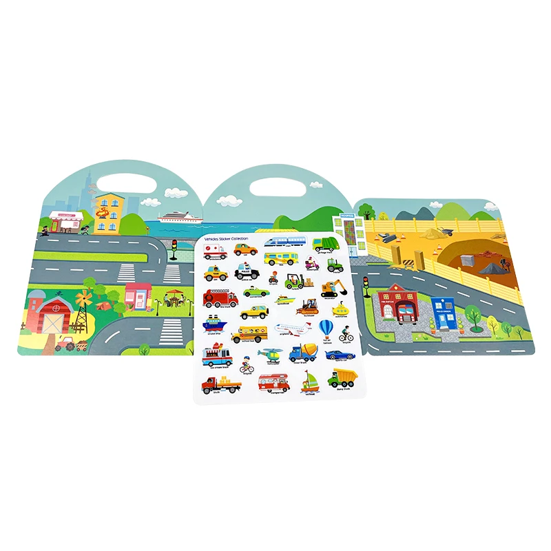 Reusable Sticker Book for Kids Fun Travel Magic Stickers for Kid Toddler Busy Book,Cute Waterproof Stickers Custom Printing