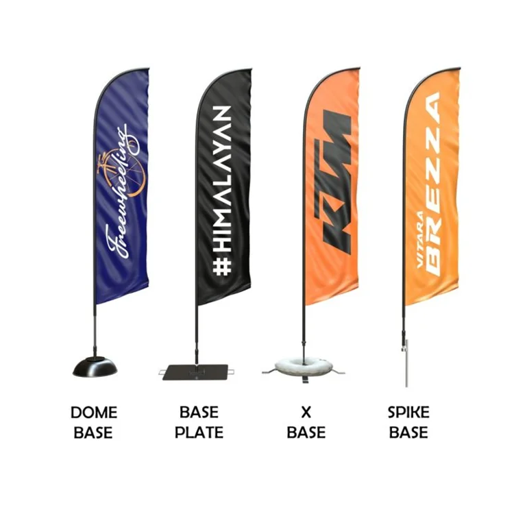 Beach Feather Flag Banner Promotional Wind Flying Outdoor Decorative Advertising Custom Feather Flag