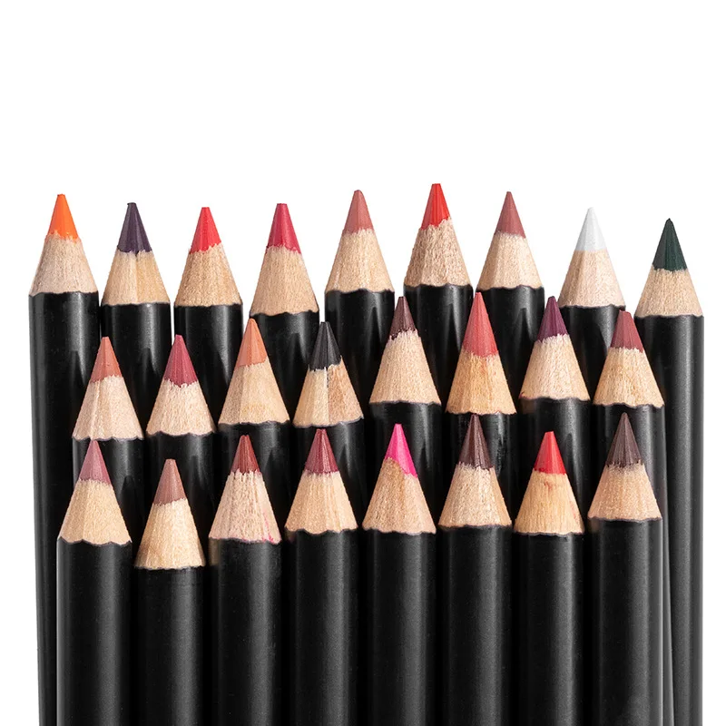 Long Lasting Vegan Cream Dark Brown Private Label Matte Nude Lip Liner Pencils