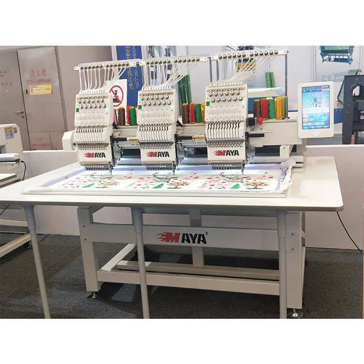 Factory Direct Sales Multi-function Industrial Maya Three-head Type Embroidery Machine Computerized Brother