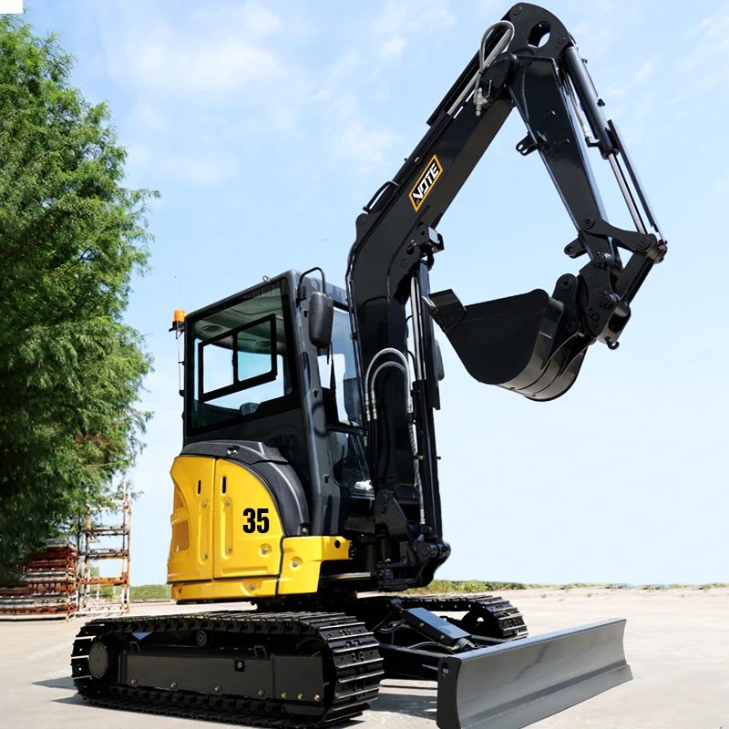 Free Shipping  3.5 Ton Mini Excavator with EPA/Kubota Engine  2 Ton Machine Digger for Sale 1 Ton Mini Excavator Prices VOTE