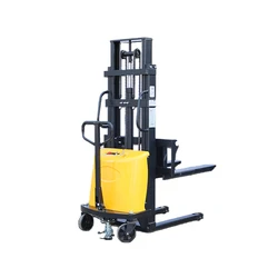 Hot selling hydraulic manual stacker electric 5000mm 1.5ton walkie semi electric portable stacker
