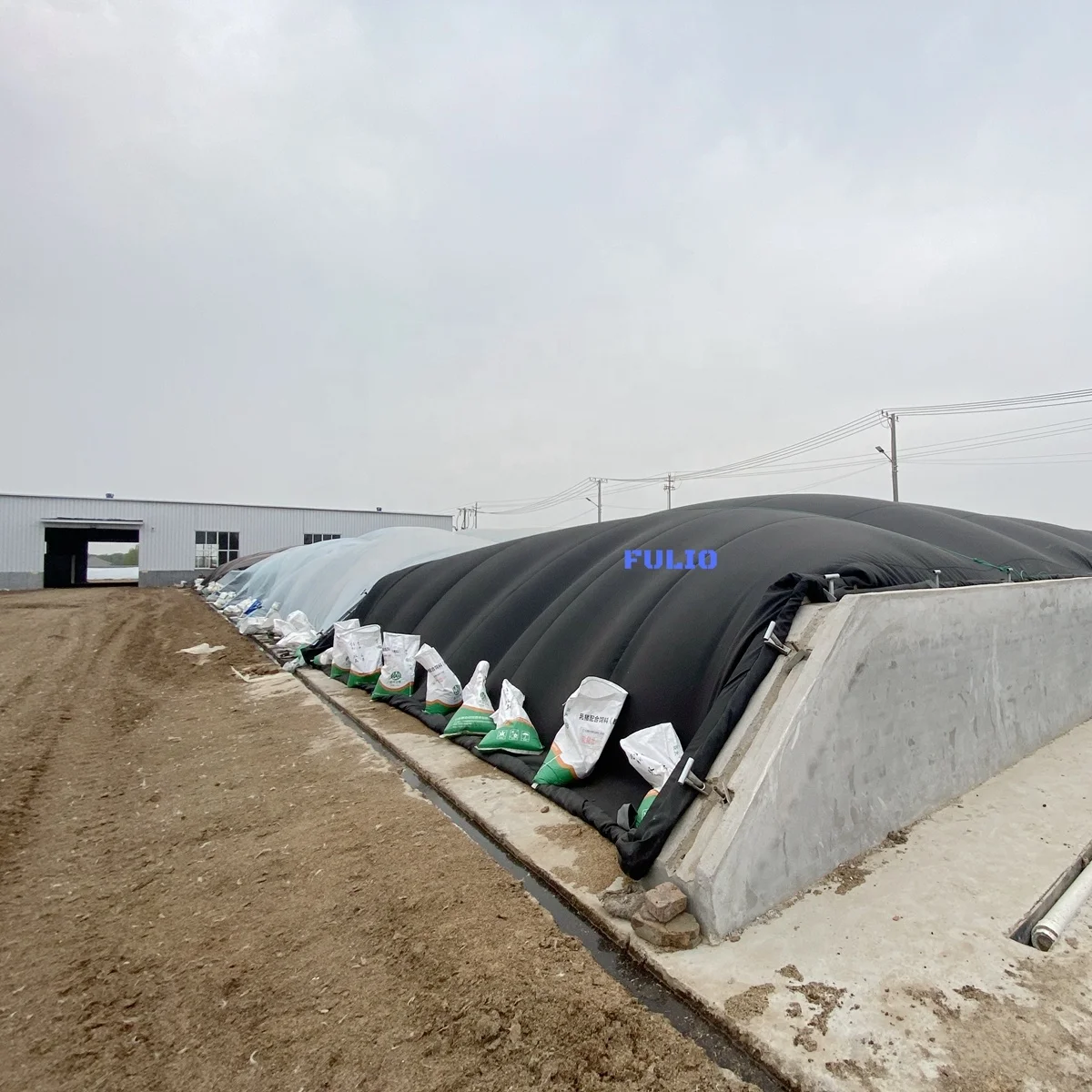FULIO Waterproof PTFE membrane compost cover enclosure fabric for solid waste treatment