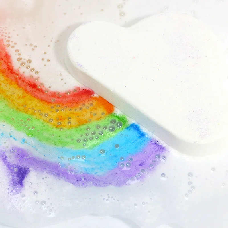 100g Rainbow clouds bath salt ball essential