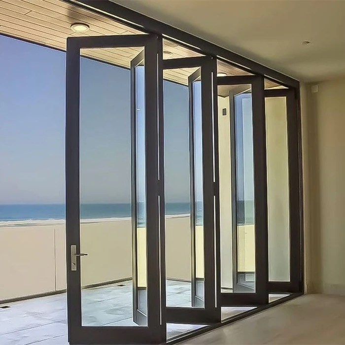 D-TOP SHENZHEN 2023 soundproof folding kitchen and room doors bifold aluminum folding door aluminum folding door for house