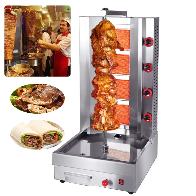 2023 hot selling 4 burner gas shawarma machinery for sale shawarma machines for sale in the philippines brazil shawarma machine