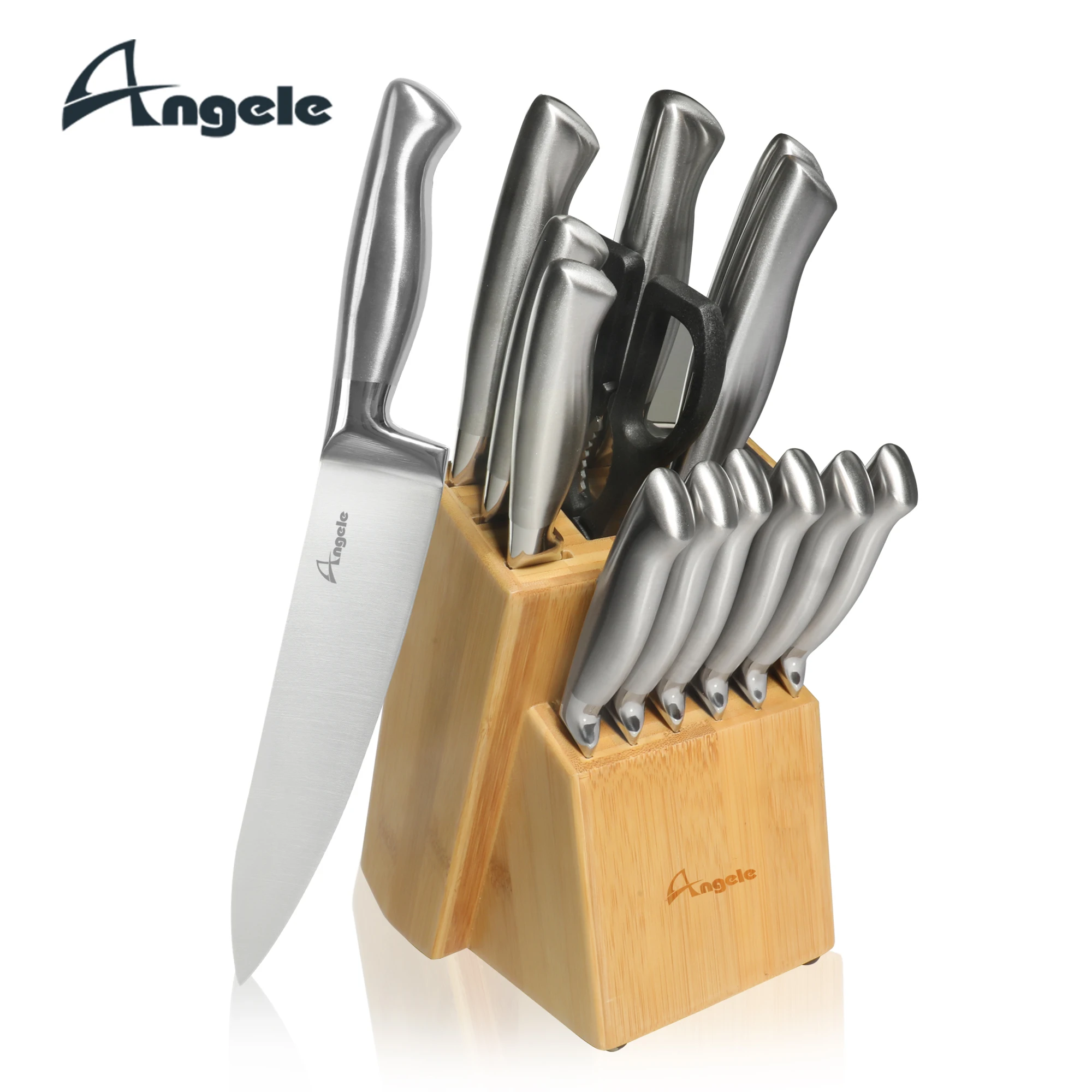 2023 Top Selling Kitchen Knife Set with Bamboo Block Luxury Knife Set