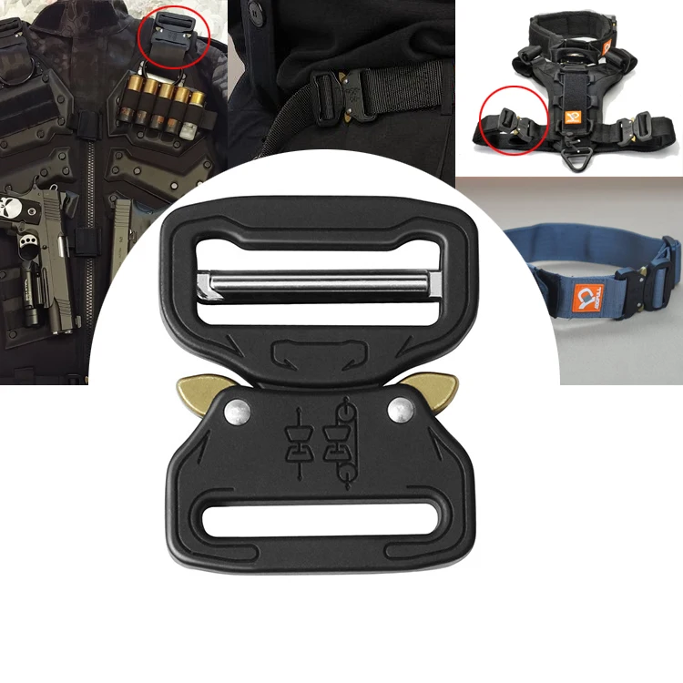 Heavy Duty  1.5inch tactical belt buckle for fabric Belt Side Quick Release buckle  with Custom Logo Belt Buckle Clasp