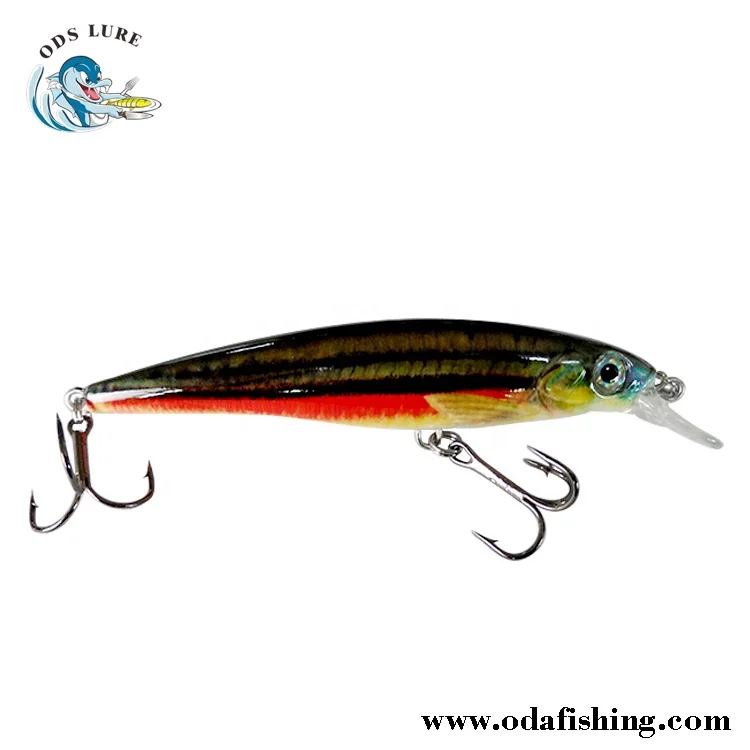 Artificial Bait Type 10cm 12g Wire Through Bait Ball Floating Brown Trout Hard Black Minnow Lures