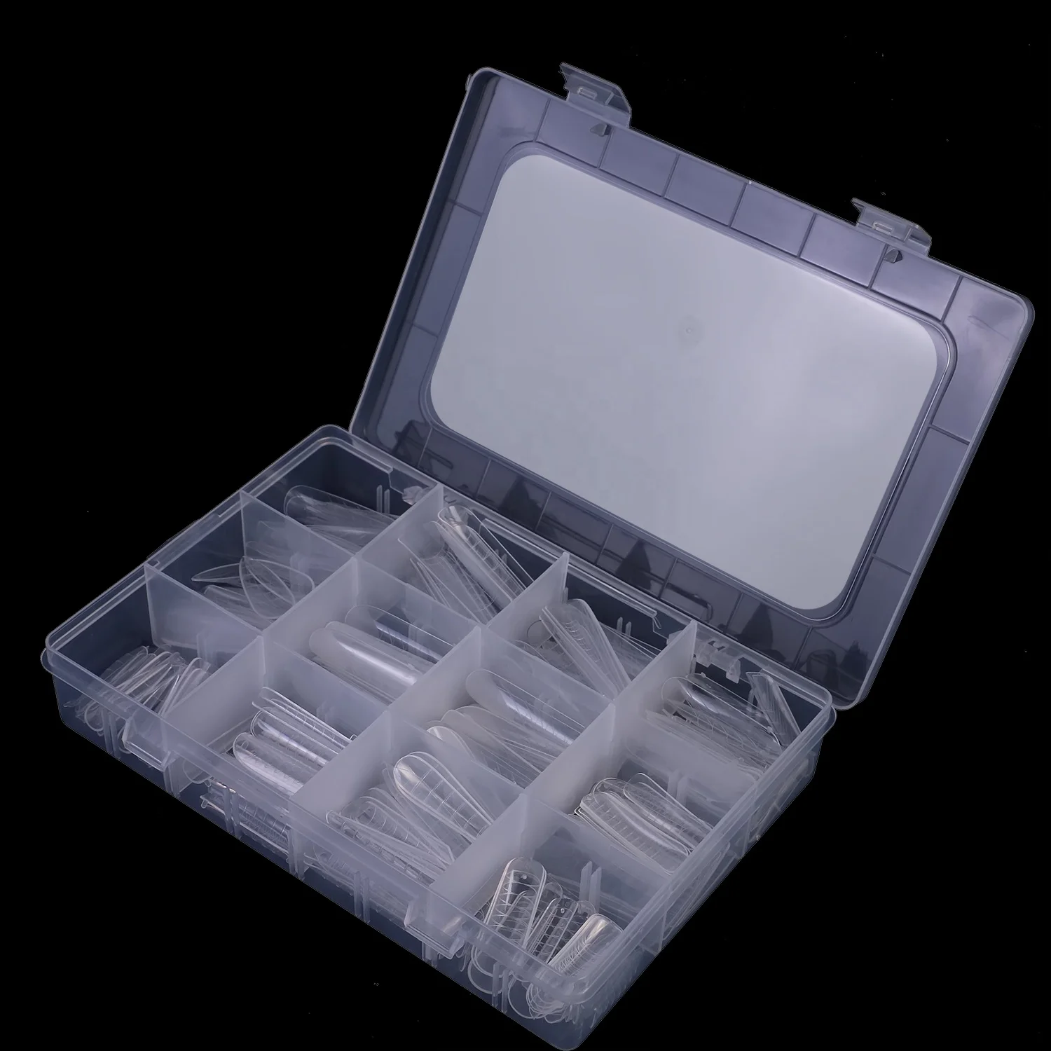 Gelsky Nail molds Plastic Nails Form Mix 12 Styles Nail Tip Forms Suit Dual Form Set