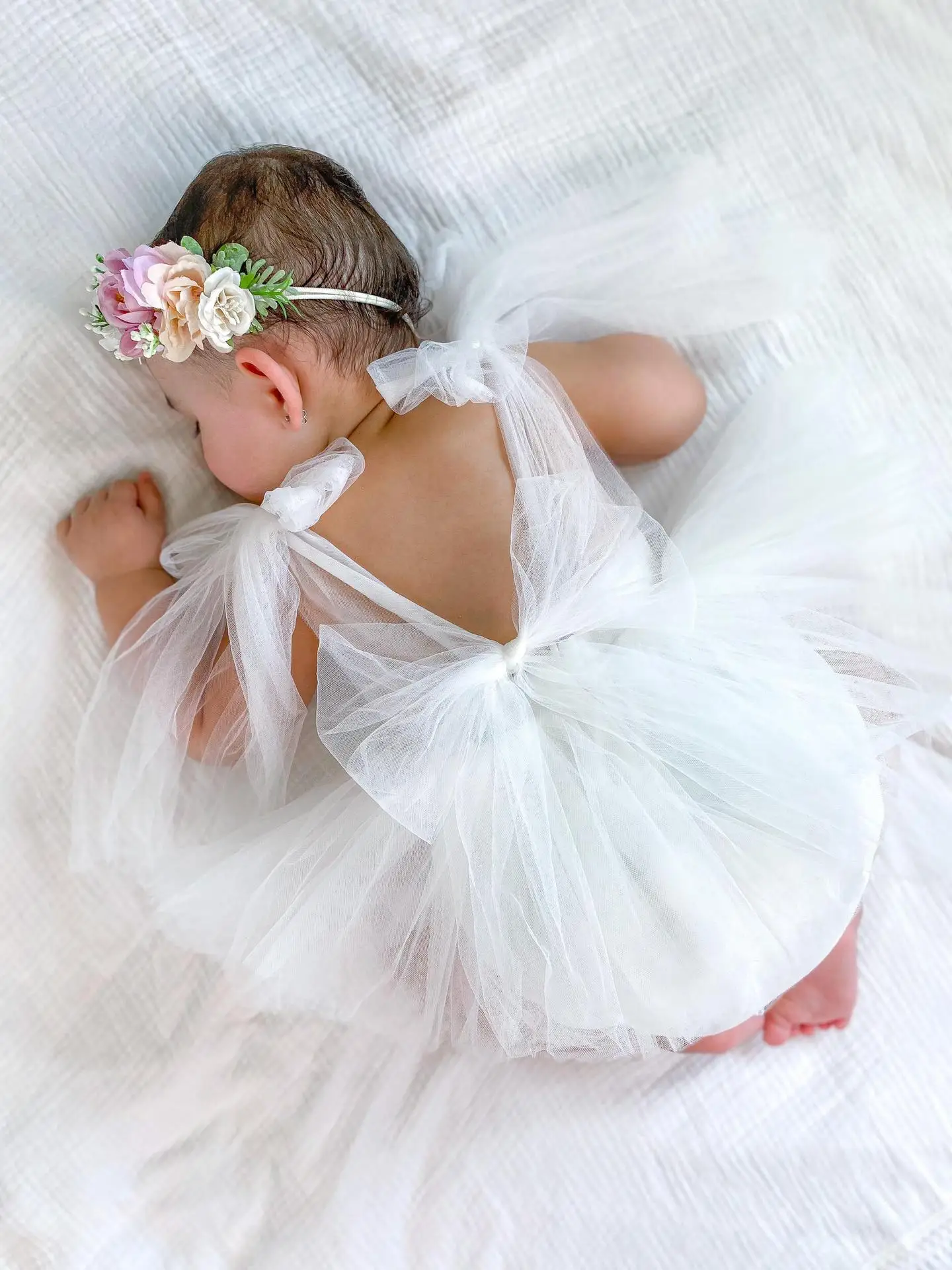 Summer Newborn Princess Tutu Romper Girls Party Romper Dress Fashion Baby Sleeveless Tulle Jumpsuit